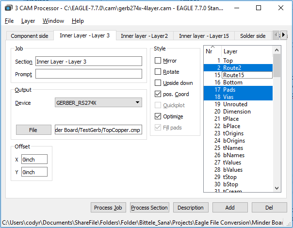 duplicate existing copper layers